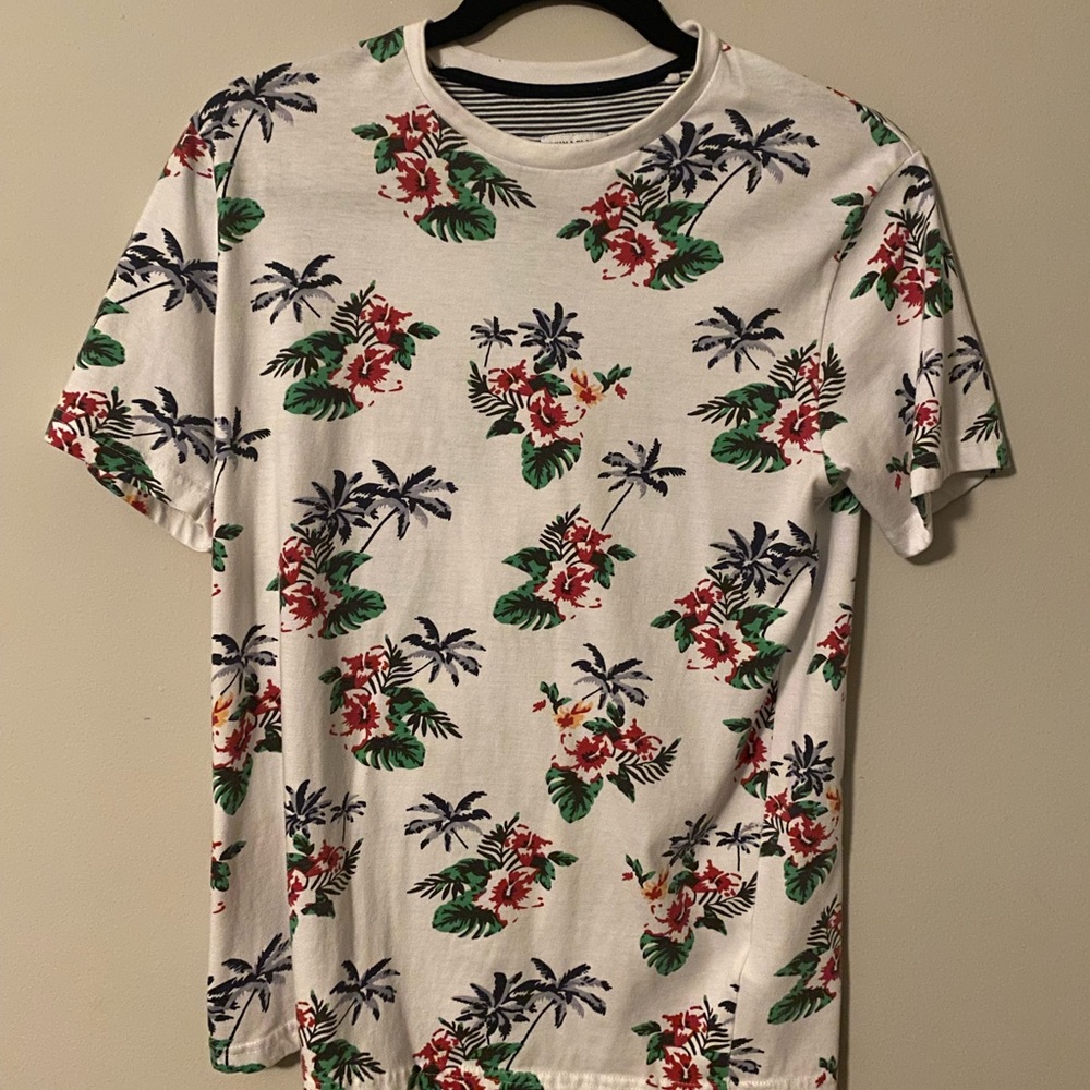 Palm Tree w/ Flowers Tropical Shirt